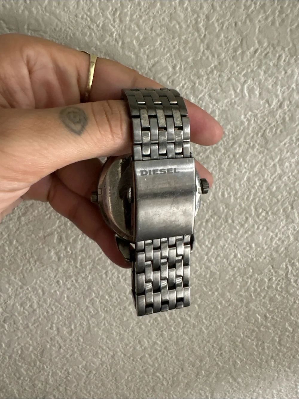 Vintage Diesel Men's Black & Iridescent Watch